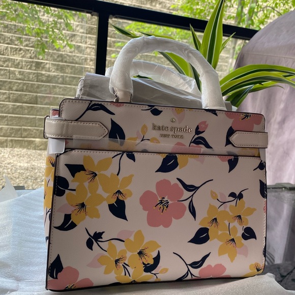 NWOT! Kate Spade Staci Lili Blooms Medium Satchel. - Picture 7 of 15